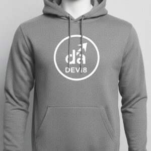 grey hoodie with logo