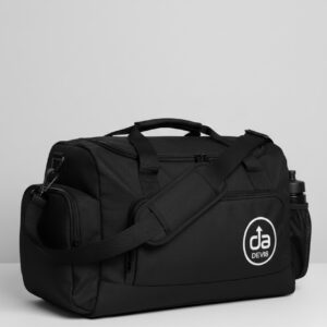black bag with logo