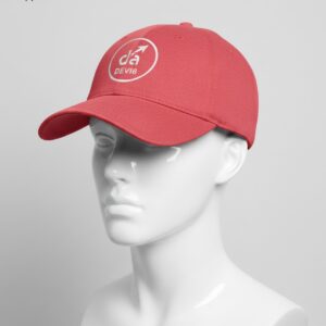 Red cap with logo on center